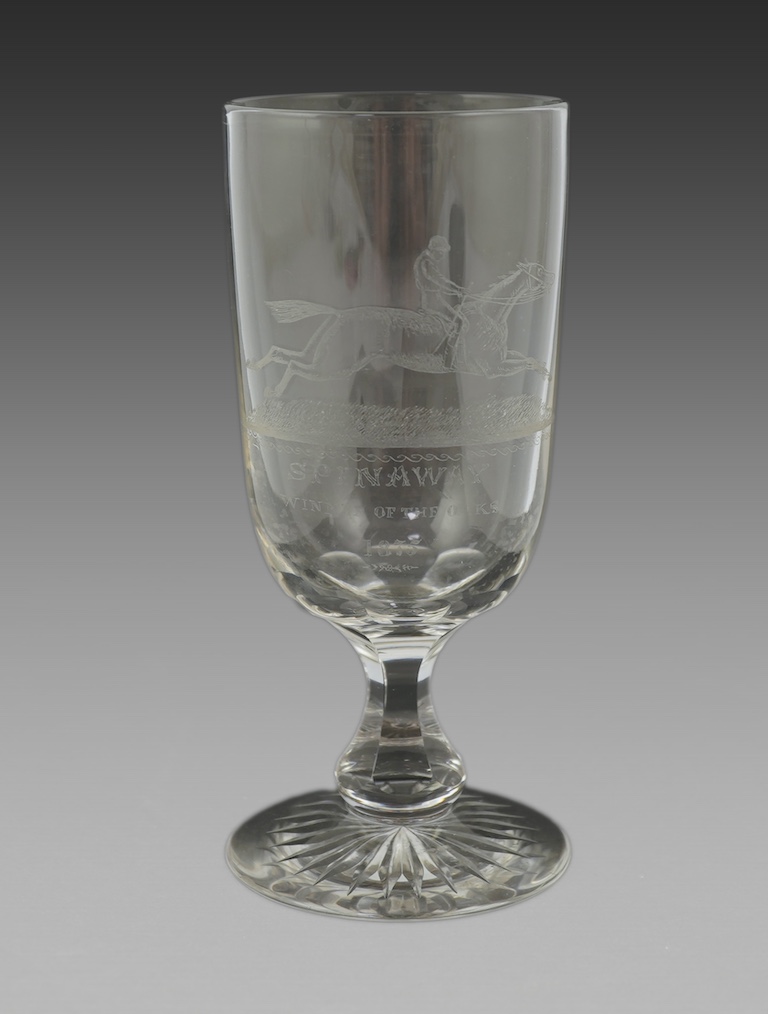 A Victorian horse racing goblet, c.1875
